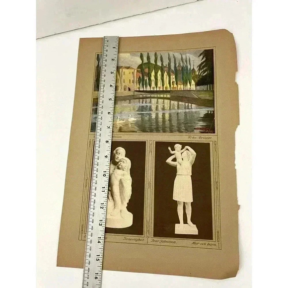 Masolle Schultzberg Sager-Nelson Ahlberg Art Print 1923 Color Etching Dual Side - Picture 9 of 10